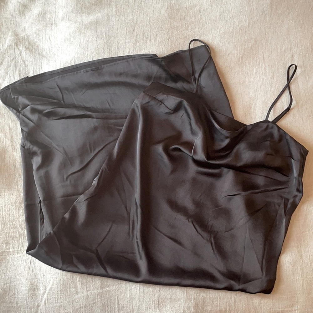 Black Midi Slip Dress